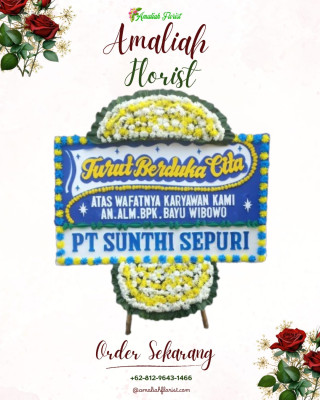 Papan Bunga Duka di Kemtuk Gresi